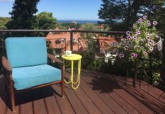 yellow and mint table